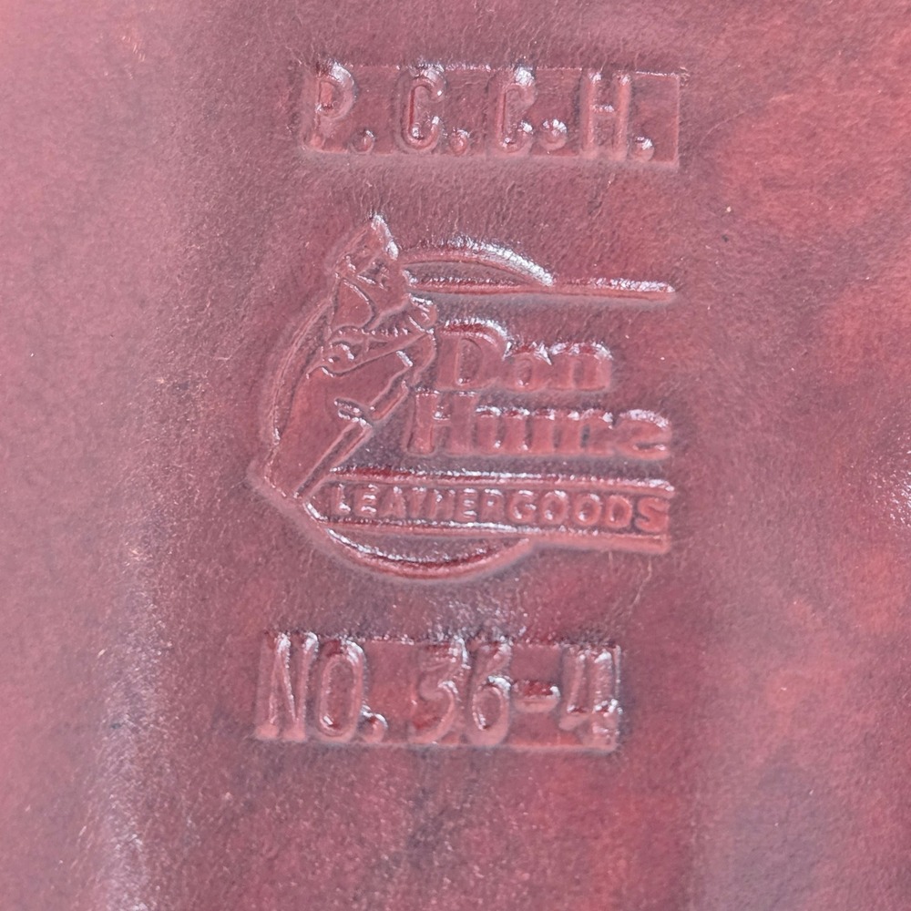 Don Hume Leathergoods P.C.C.H. No. 36-4 IWB Holster Mahogany Leather Concealed - Picture 3 of 3